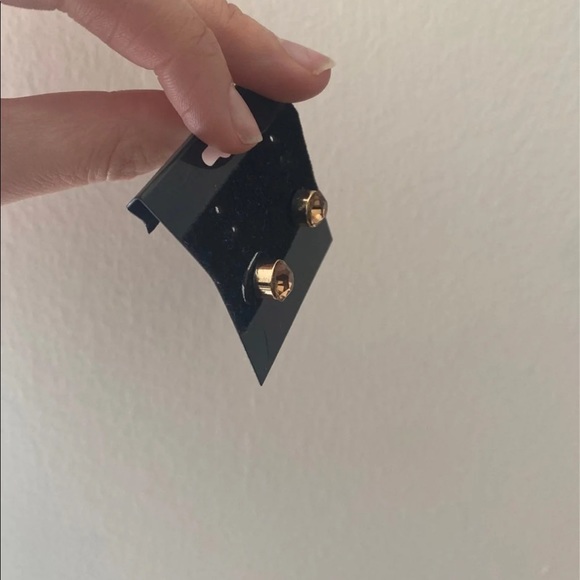 Round Stud Earrings Natural Citrine with post backing. New. - Picture 7 of 13